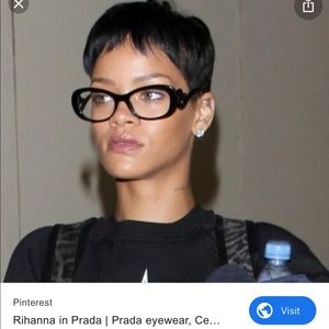 Prada tortoise and lime eyeglasses swirl design